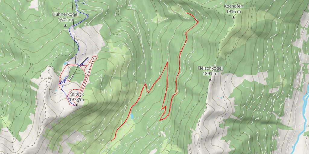 Carte de l'itinéraire :  Stiegleralm - Michaelerberg-Pruggern