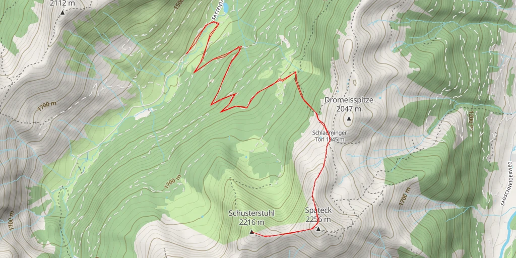 Carte de l'itinéraire :  Schusterstuhl