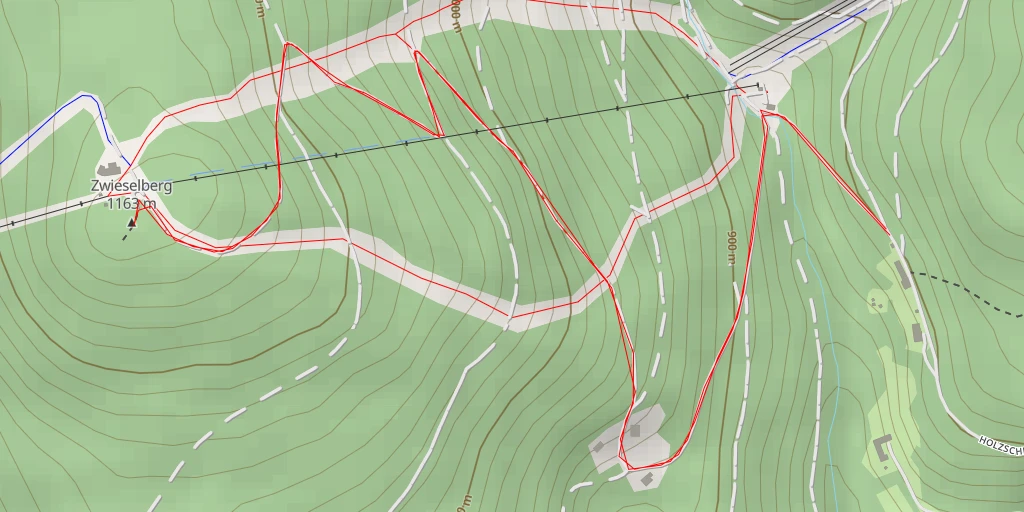 Map of the trail for Zwieselberg