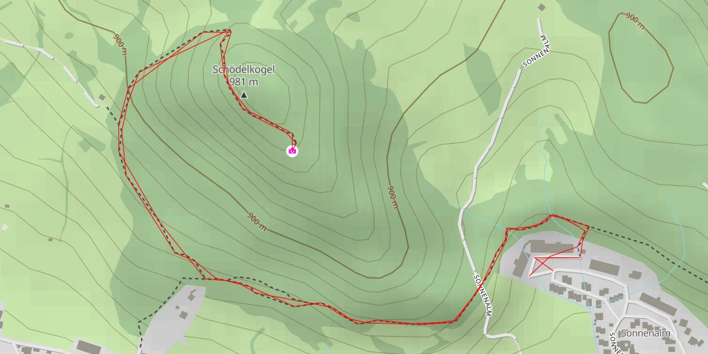 Map of the trail for Schödelstein