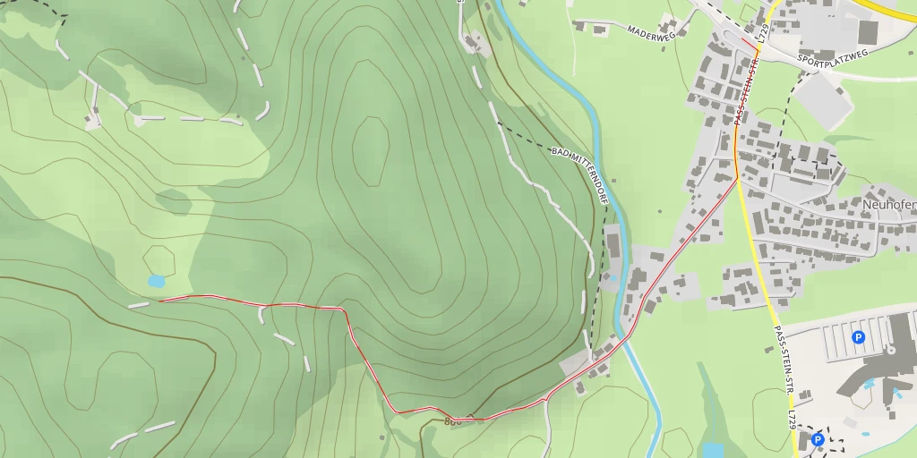 Map of the trail for Hopfer Franz - Diechtl-Seebacherhaltweg