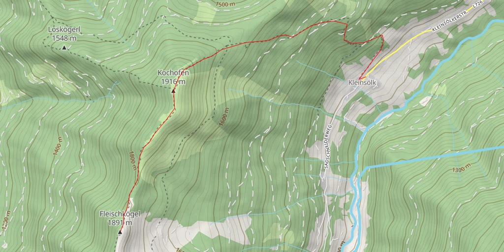 Carte de l'itinéraire :  Fleischkögel