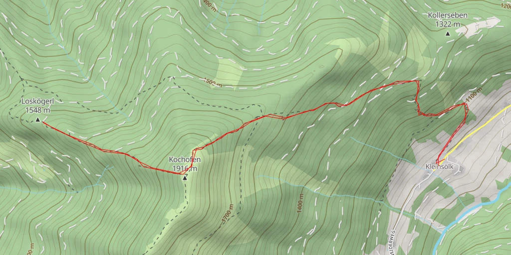 Map of the trail for Loskögerl