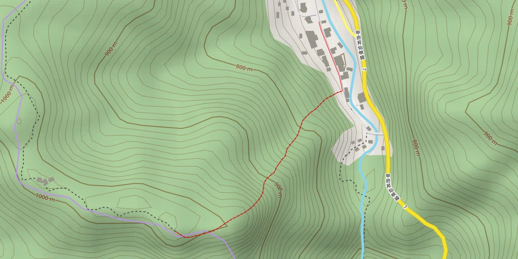 Map of the trail for AI - 羅漢寺山