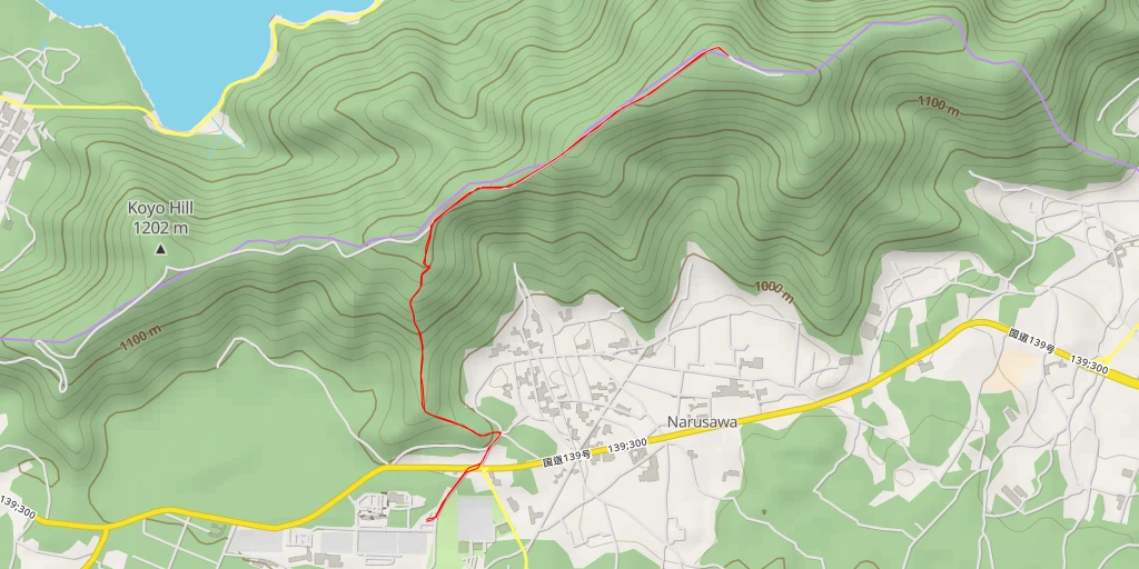 Map of the trail for AI - 富士河口湖町