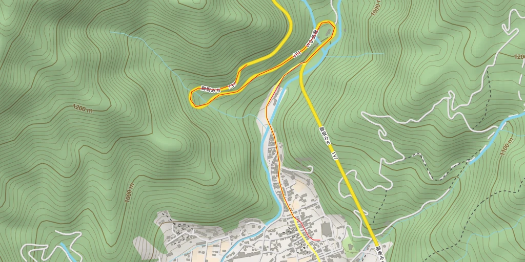 Map of the trail for AI - 御坂みち - 富士河口湖町