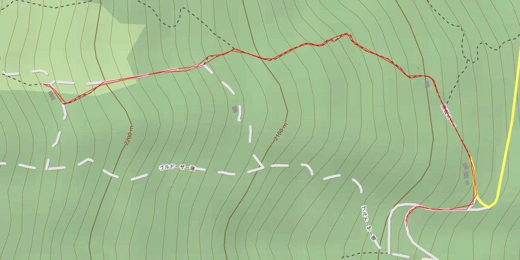 Map of the trail for AI - 砂払い五合目「下り」