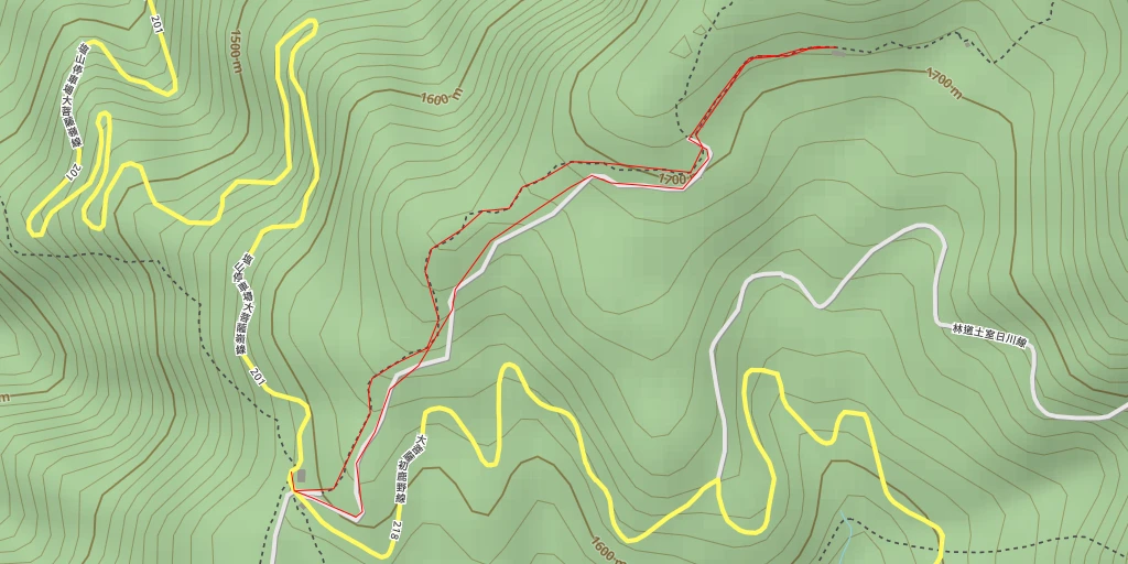 Map of the trail for AI - 富士見山荘