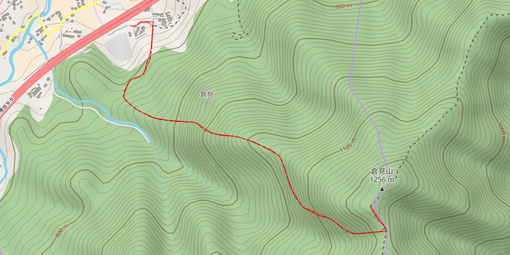 Map of the trail for AI - 倉見山