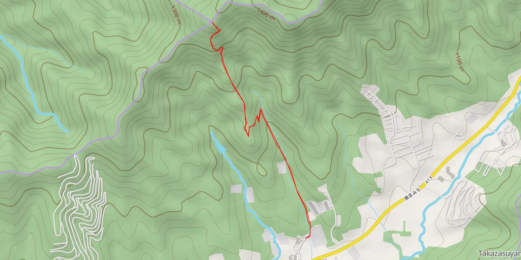 Map of the trail for AI - 石割山 (Mt.Ishiwari)