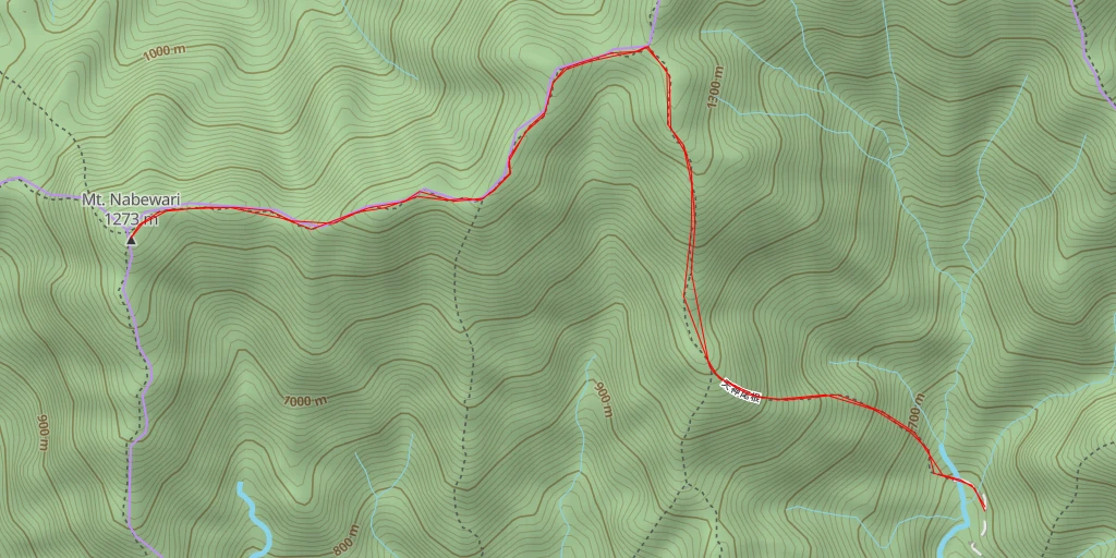 Map of the trail for AI - 鍋割山荘