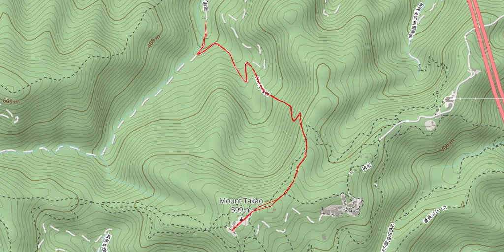 Map of the trail for AI - 高尾山　大見晴園地