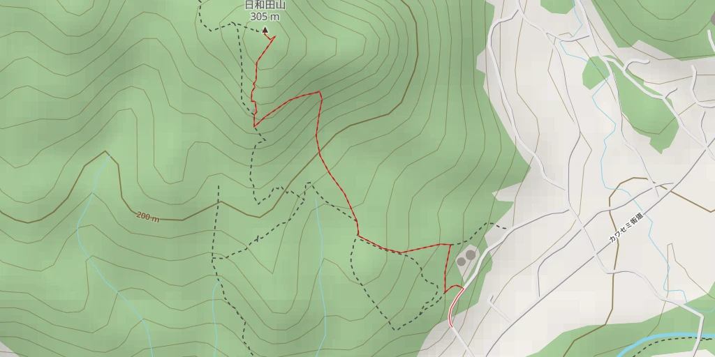 Map of the trail for AI - 日和田山