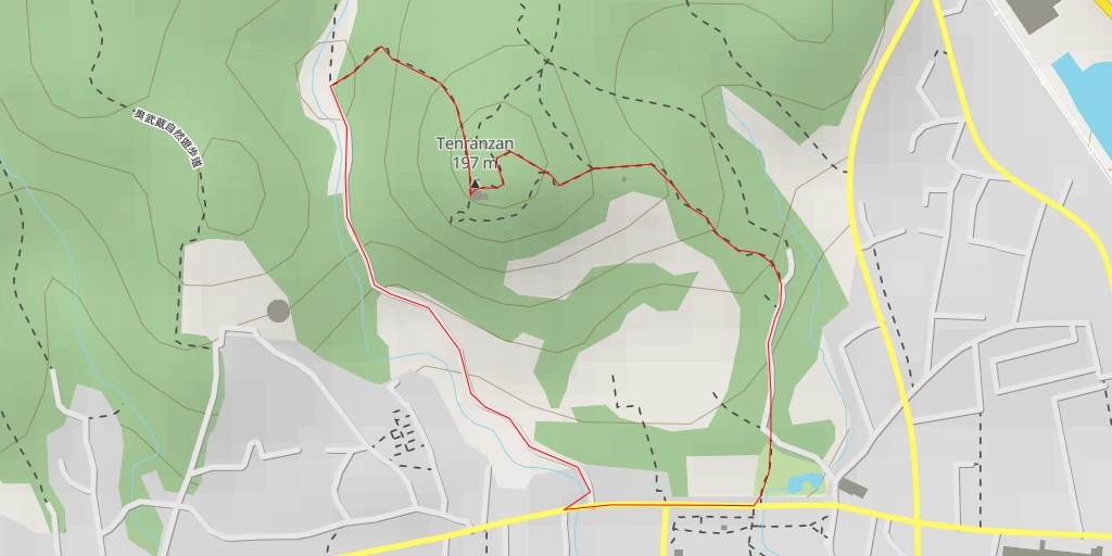 Map of the trail for AI - 天覧山展望台