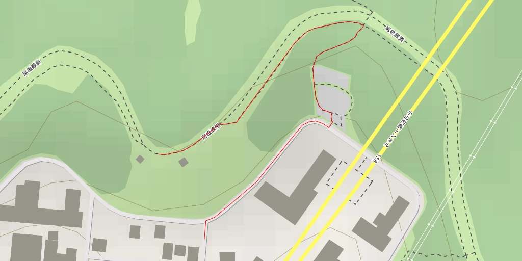 Map of the trail for AI - 西展望広場