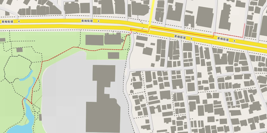 Map of the trail for 青梅街道 - 杉並区