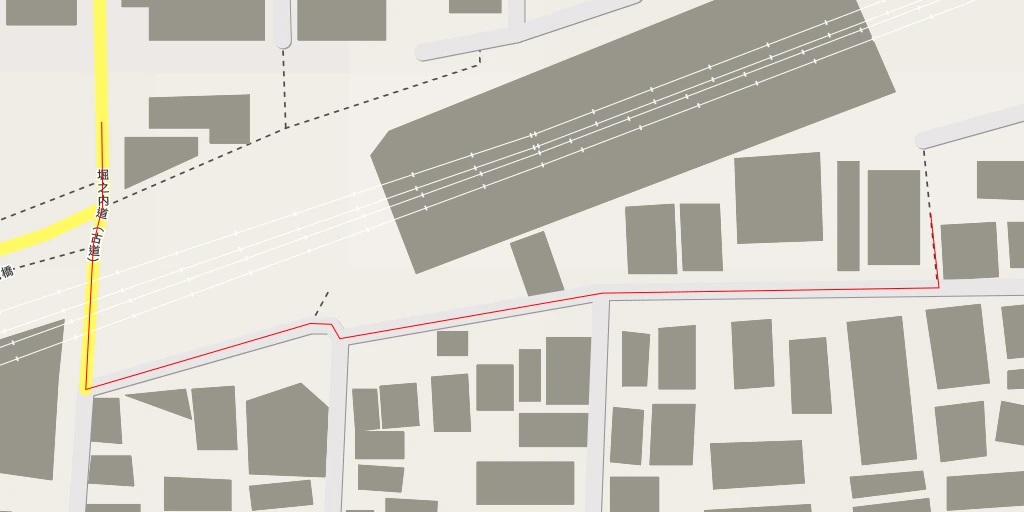 Map of the trail for AI - （小田急線世田谷代田駅旧跨線橋）