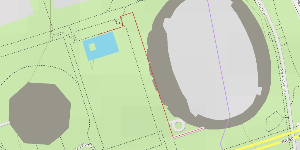 Map of the trail for 駒沢オリンピック公園総合運動場 - 自由通り - 世田谷区