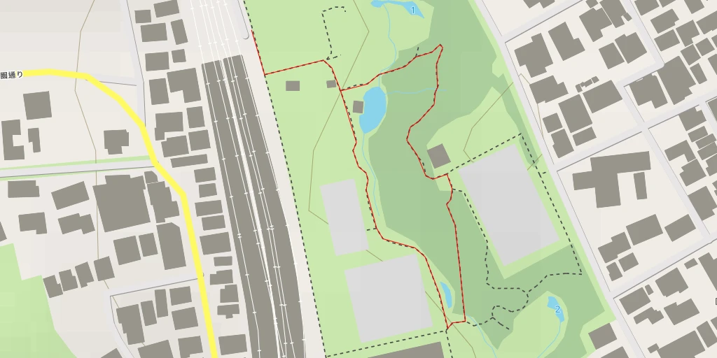 Map of the trail for 多目的広場 (1) - 宝来公園通り - 大田区