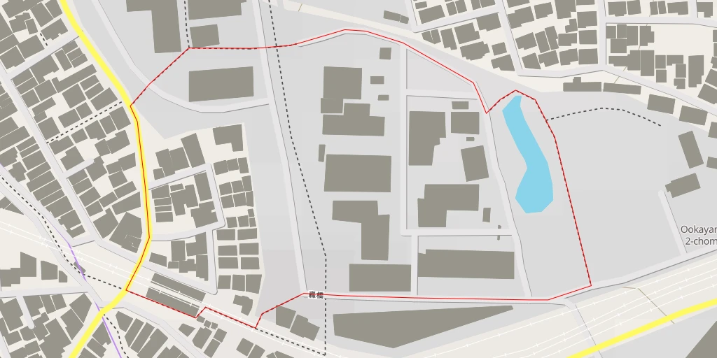 Carte de l'itinéraire :  東京工業大学 大岡山キャンパス - 轟橋 - 目黒区