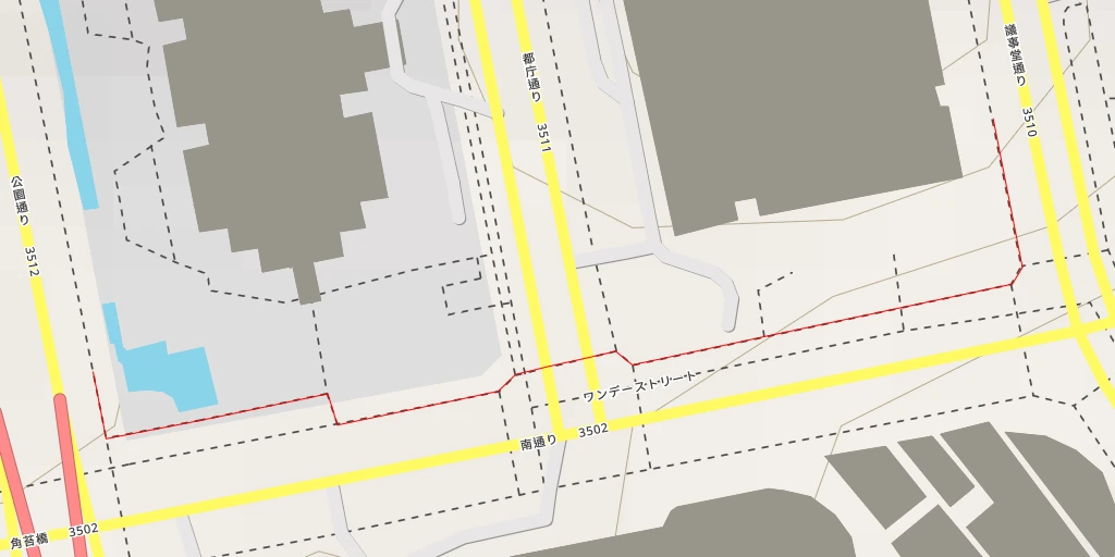 Map of the trail for 東京都庁 - 虹の橋 - 新宿区