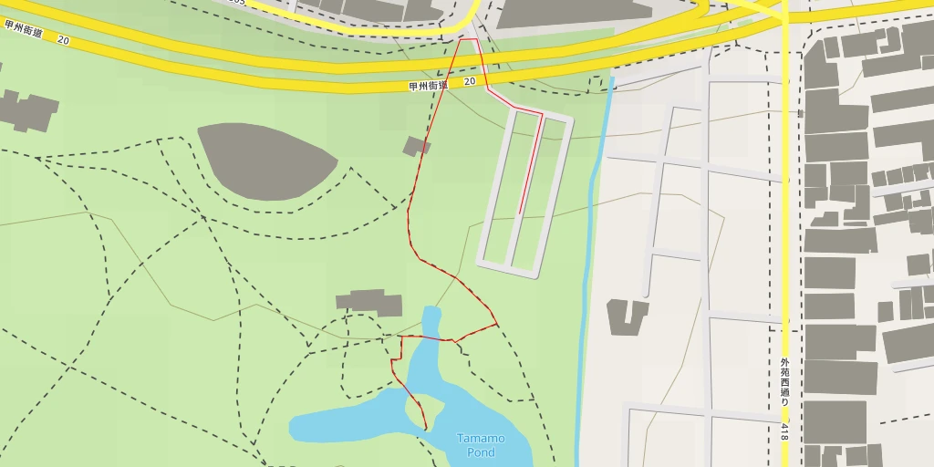 Map of the trail for 玉藻池