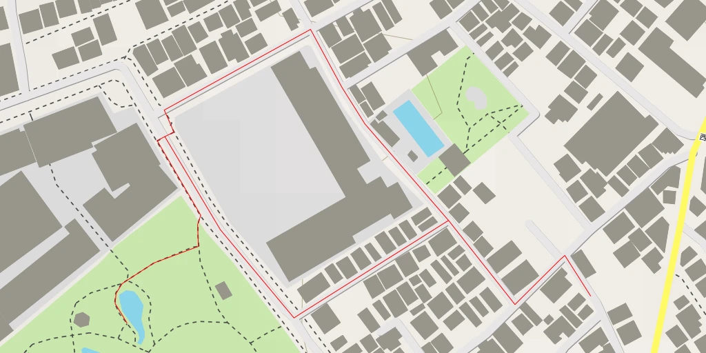 Map of the trail for 下瀬坂通り - 北区