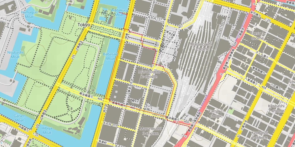 Map of the trail for 和田倉濠