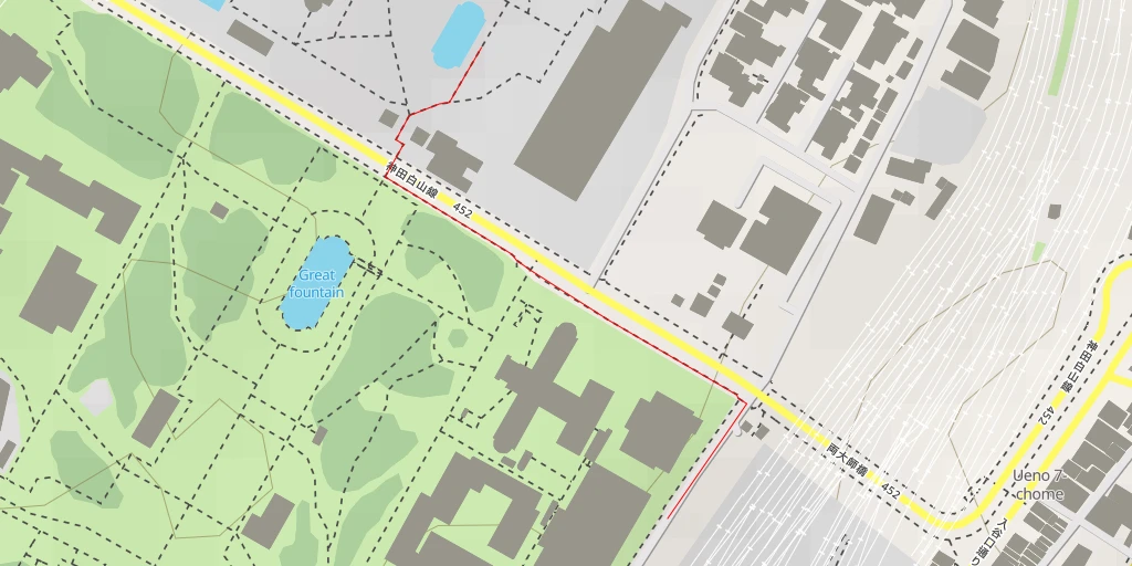 Map of the trail for 東京国立博物館 - 台東区