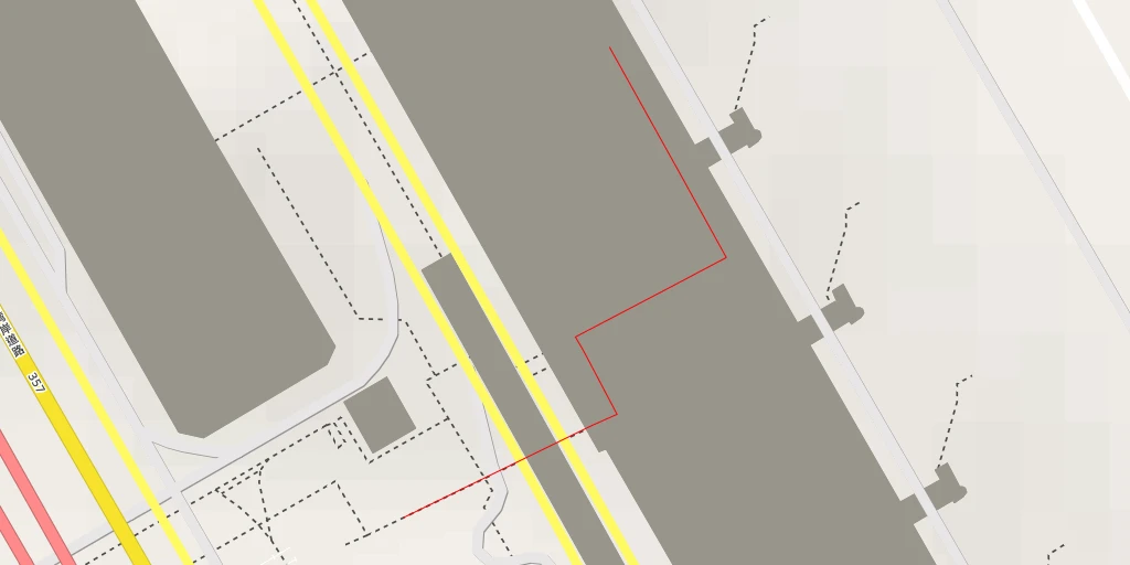 Map of the trail for AI - Terminal 2 Observation Deck (north)