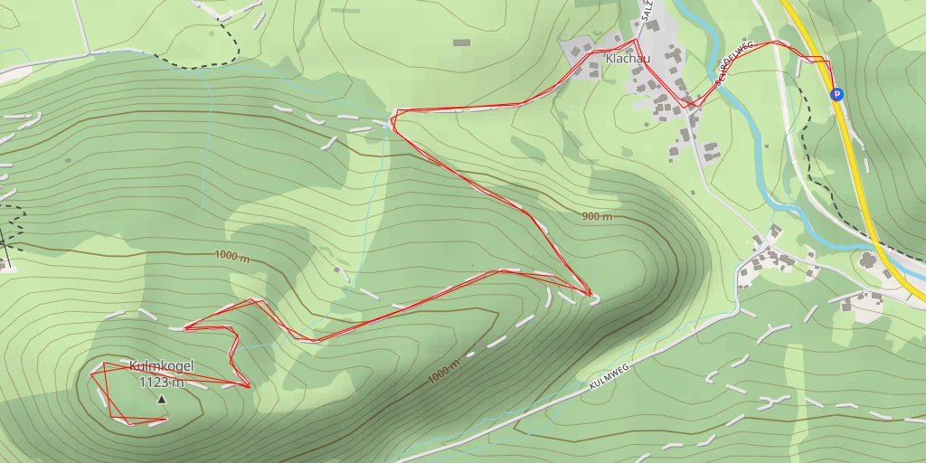 Map of the trail for Kulmkogel