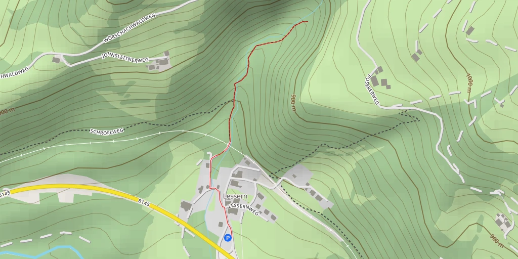 Carte de l'itinéraire :  Wörschachwaldweg - Wörschachwaldweg - Stainach-Pürgg