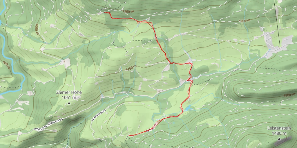 Carte de l'itinéraire :  Zlemweg - Stainach-Pürgg