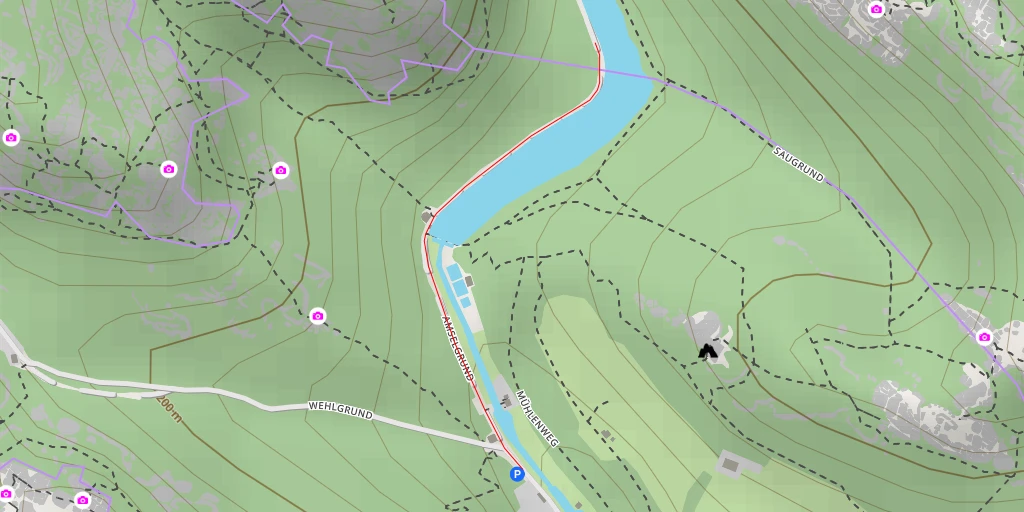 Map of the trail for Amselsee