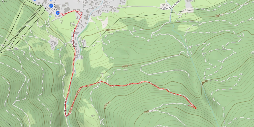 Map of the trail for Sankt Georgen am Kreischberg