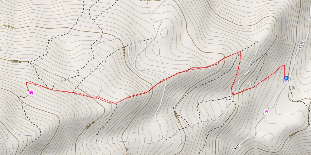 Carte de l'itinéraire :  Rifugio Crispi