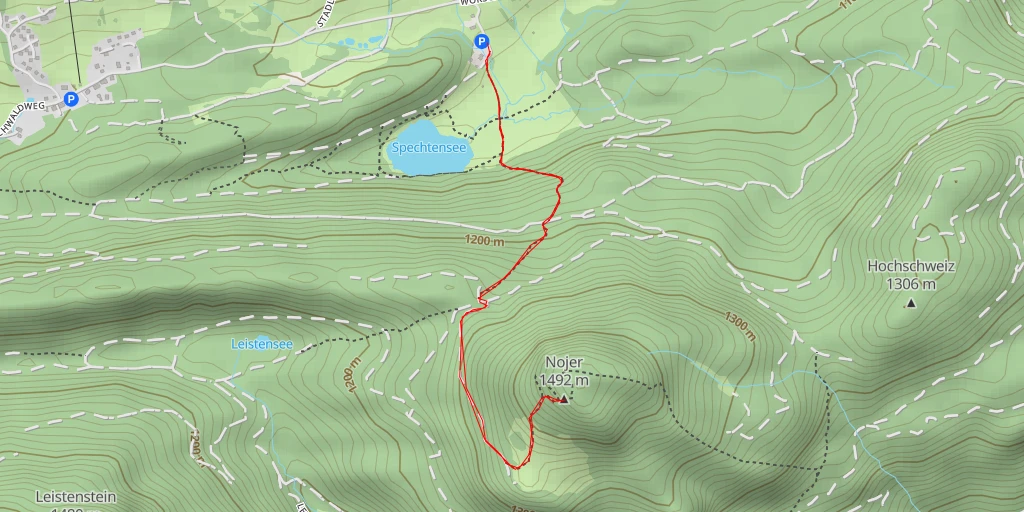 Map of the trail for Nojer