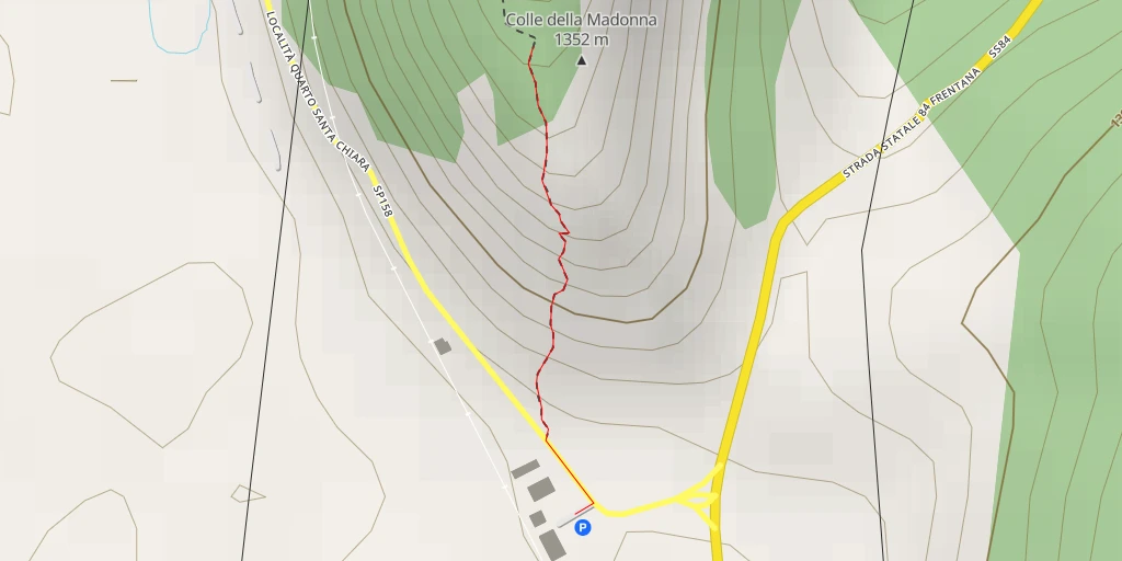 Map of the trail for Colle della Madonna