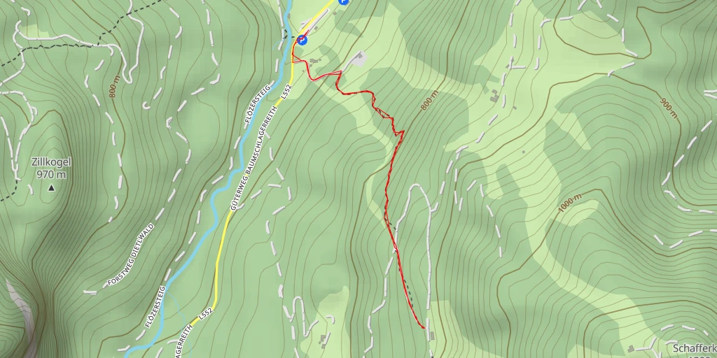 Carte de l'itinéraire :  Güterweg Hochhaus