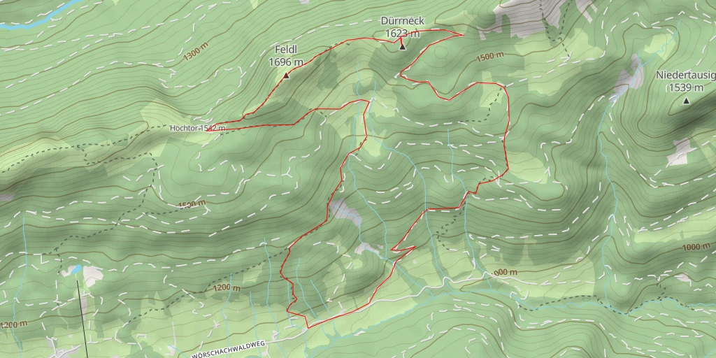 Carte de l'itinéraire :  Dürrneck