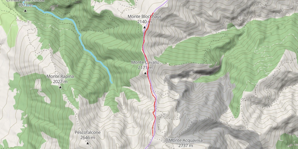 Carte de l'itinéraire :  Monte Focalone