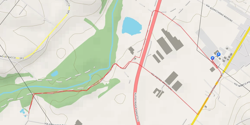 Map of the trail for Via Giovanni Pascoli