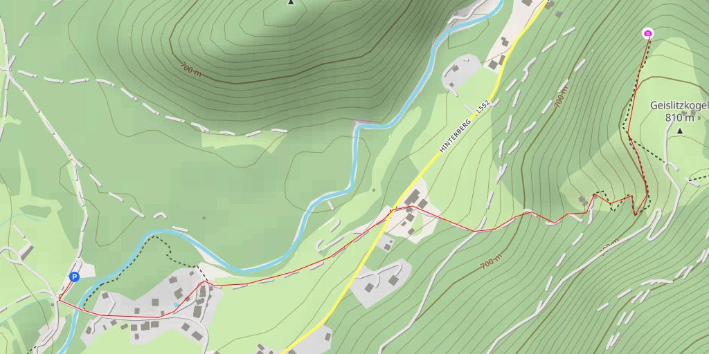 Map of the trail for Schiederweiherblick