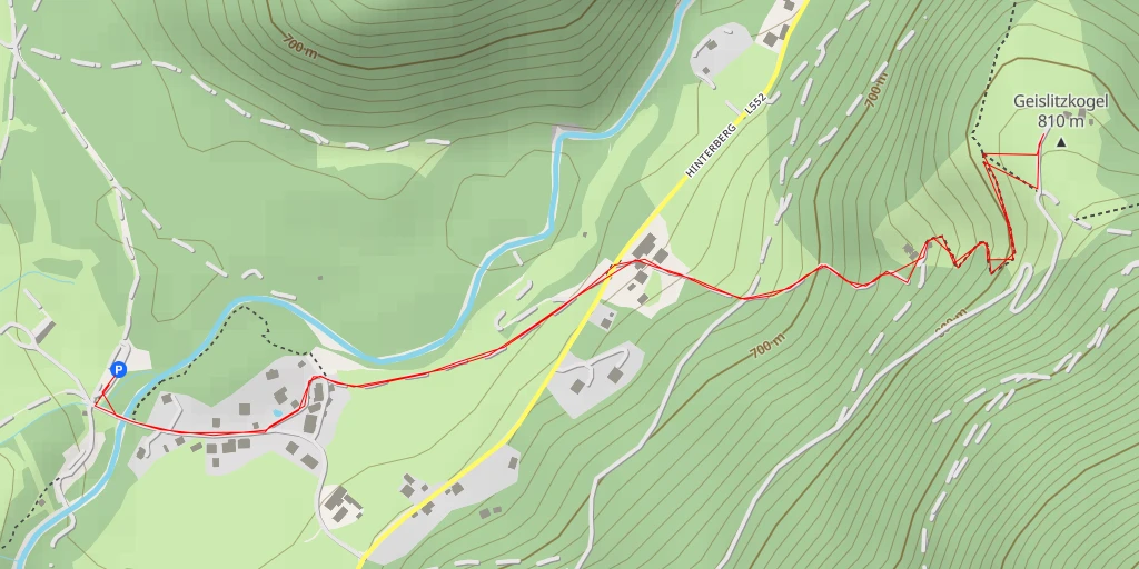 Map of the trail for Geislitzkogel