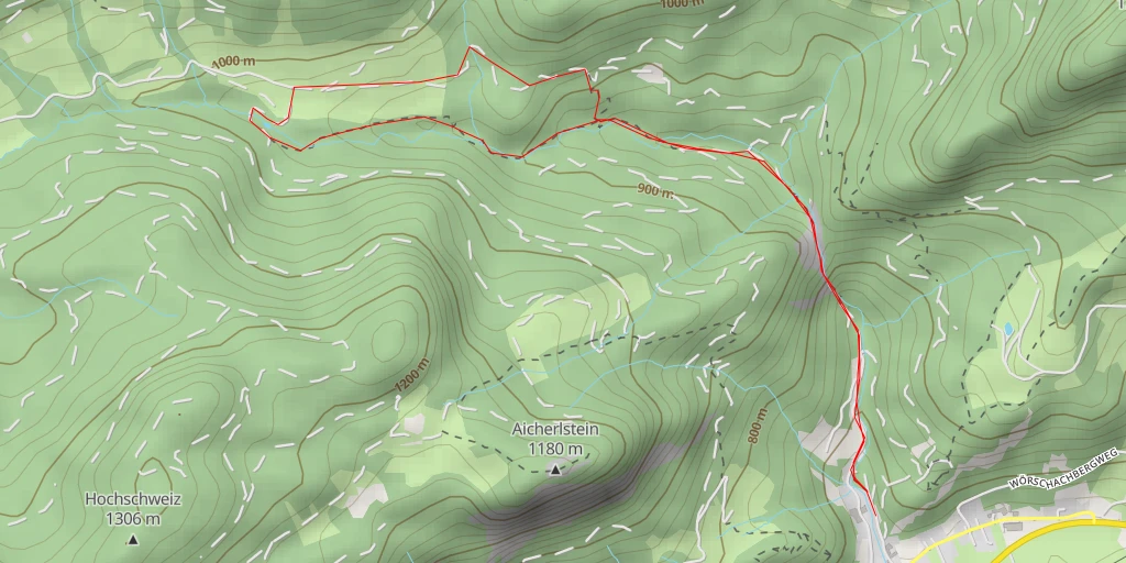 Carte de l'itinéraire :  Aicherlsteinweg Röthelstein - Aicherlsteinweg Röthelstein - Stainach-Pürgg