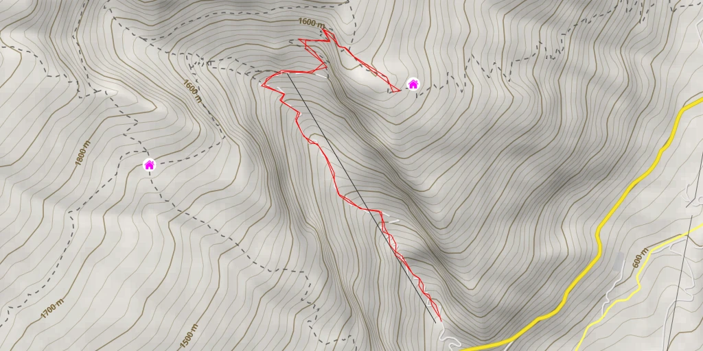 Map of the trail for Rifugio Fonte Tari Lama dei Peligni