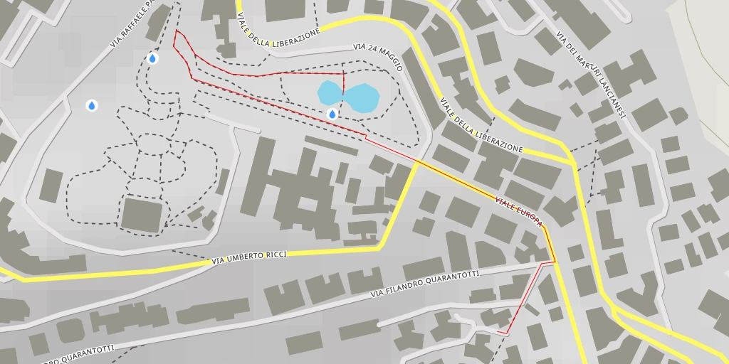 Map of the trail for Via 24 Maggio - Chieti