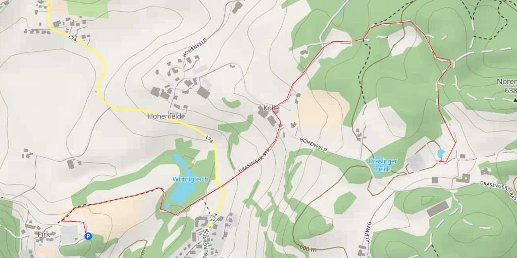 Map of the trail for Drasingerstraße - Krumpendorf am Wörthersee