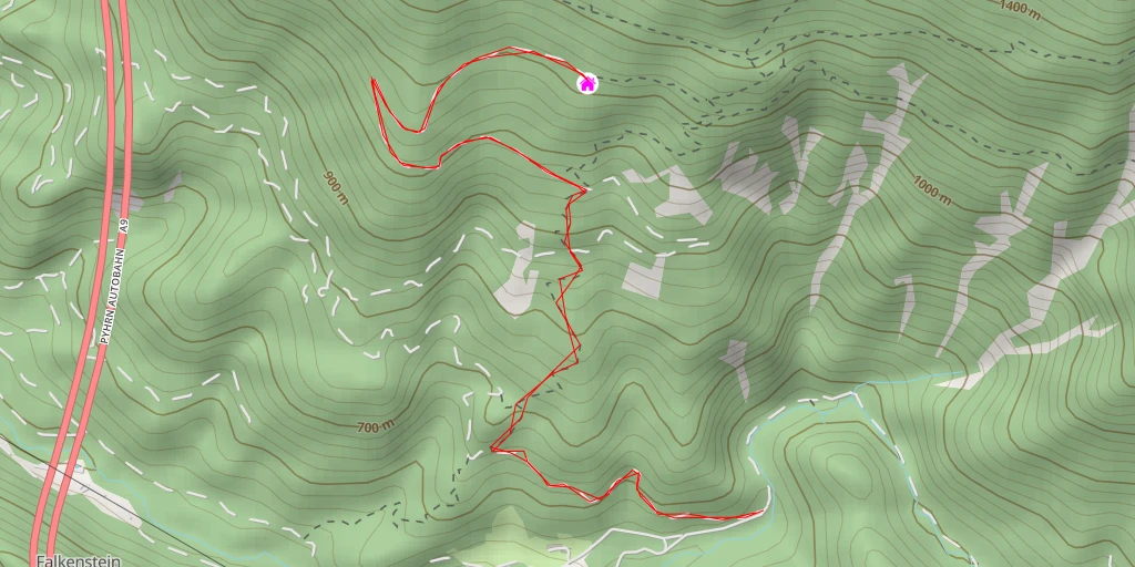 Map of the trail for Weg Nr. 460