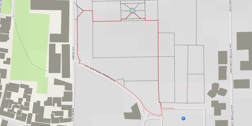 Map of the trail for Fontana del Parco Pozzi - Via Gaetano Andreozzi